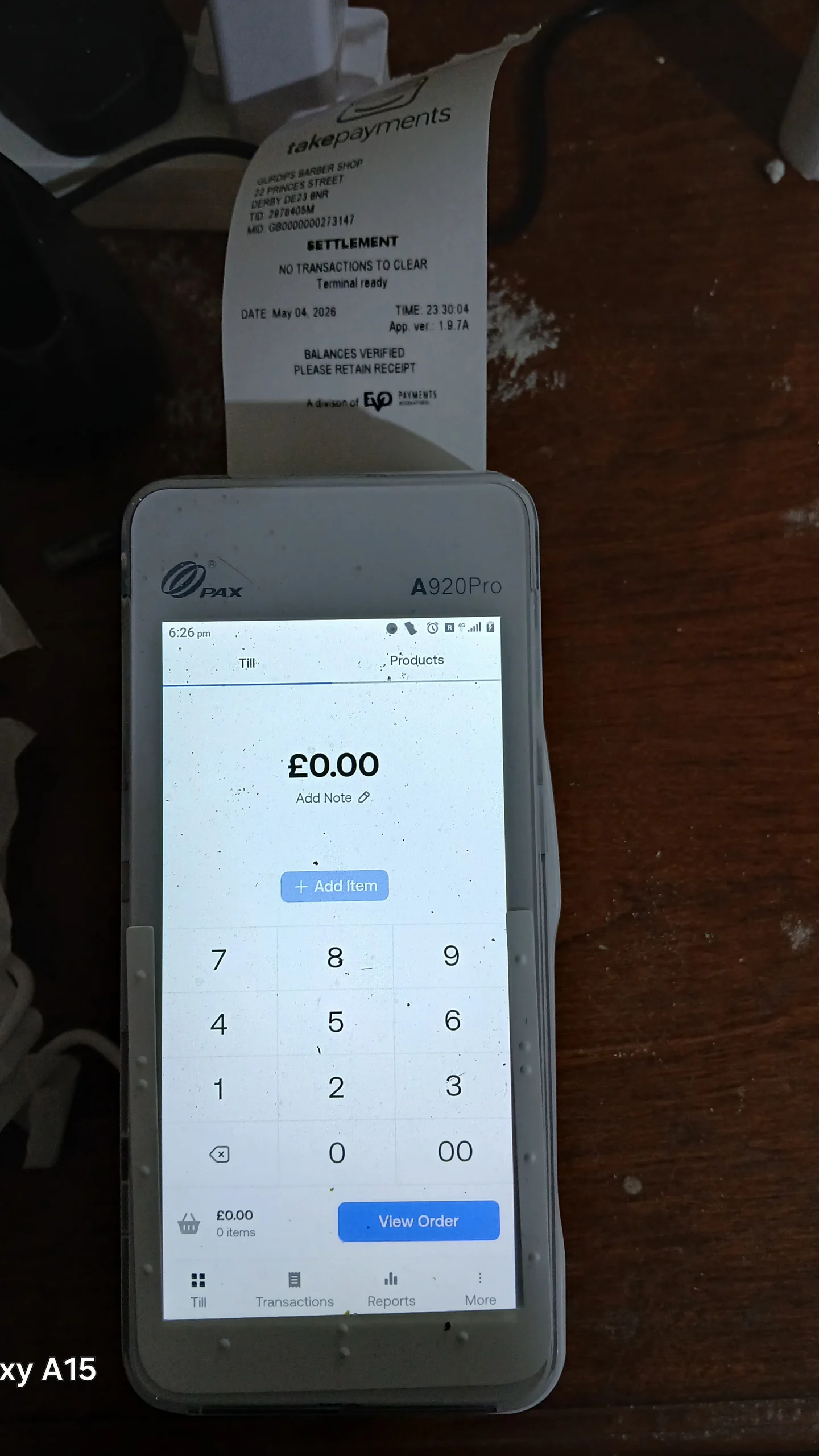 Card payment and cash payments accepted ok